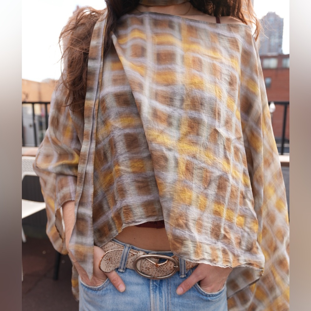 Zara oversized plaid scarf / shawl wrap